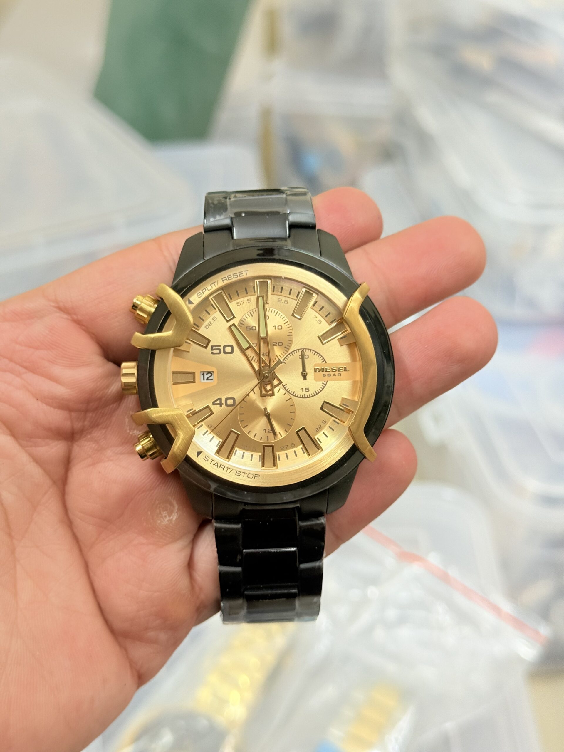 Diese_l griffed quartz stainless steel chronograph watch dz4573) - Image 2
