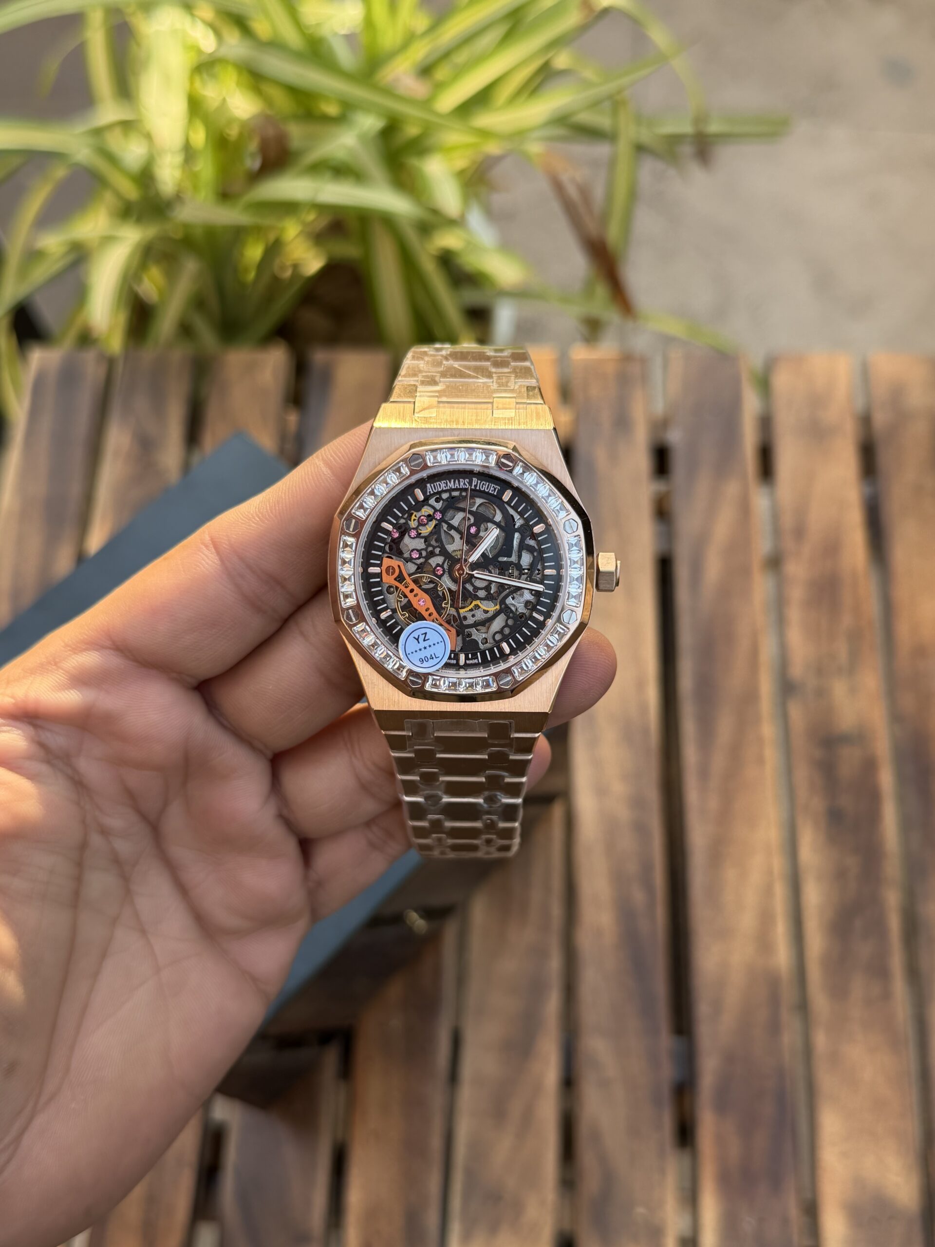 Audemars Pigue t Royal Oak Skeleton Diamond bazel