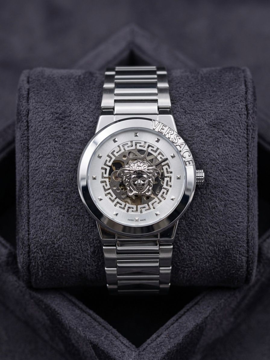 Versace Medusa Infinite Skeleton Automatic White Dial 208