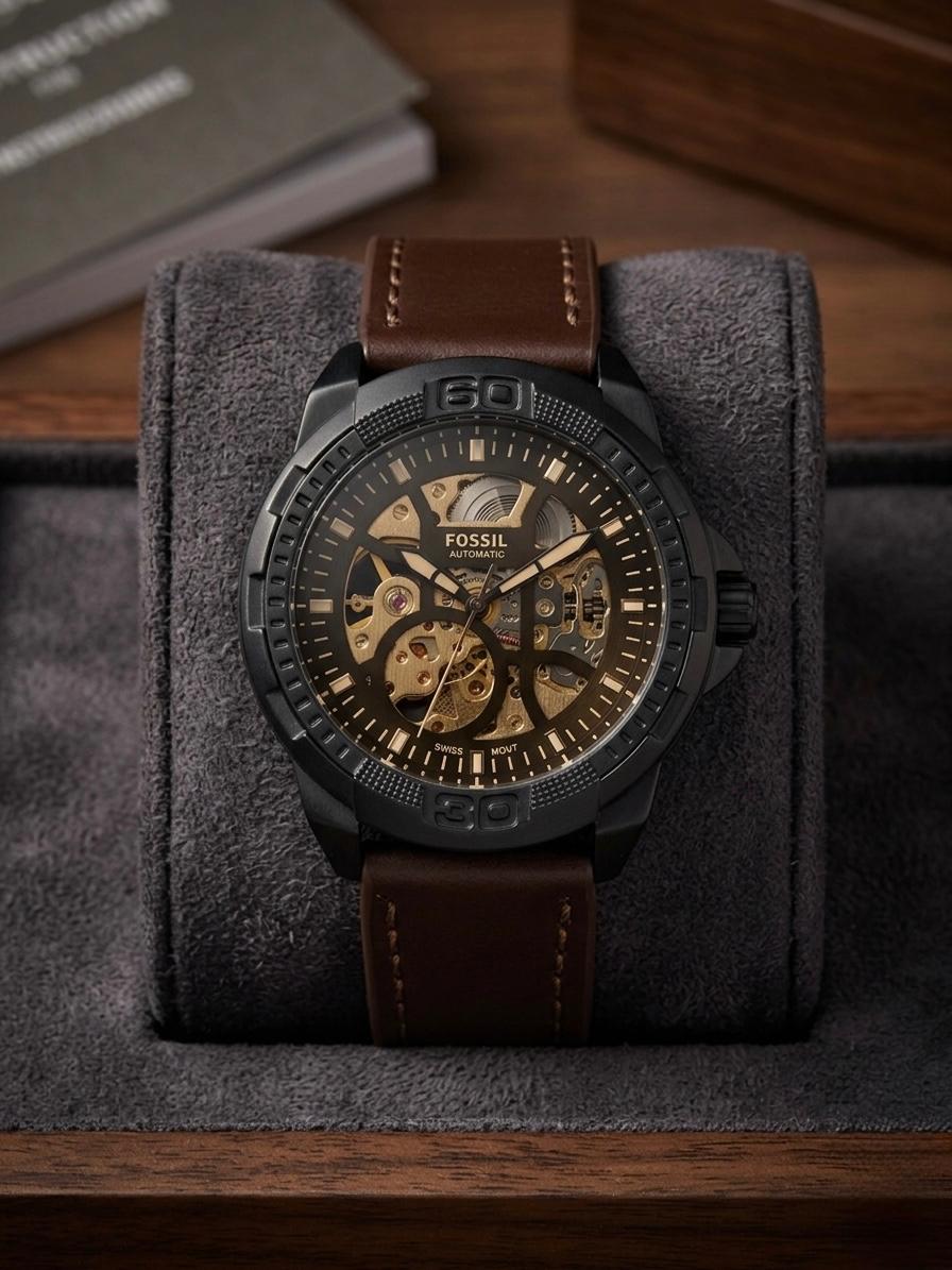 Fossi_l Bronson Automatic Brown Leather 207