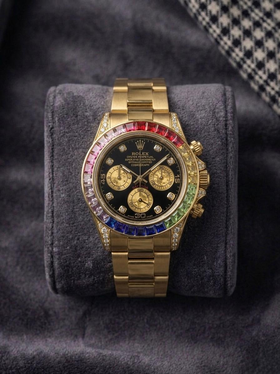 Role_x Oyster Perpetual Rainbow Gold 250
