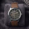 Tommy_hilfiger Automatic Silicon Brown-Silver-Black 261