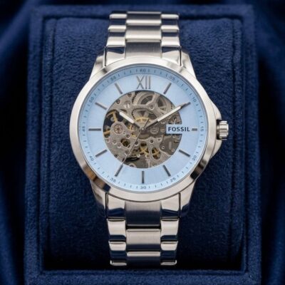 Fossi_l Townsman Blue Skeleton Automatic 123