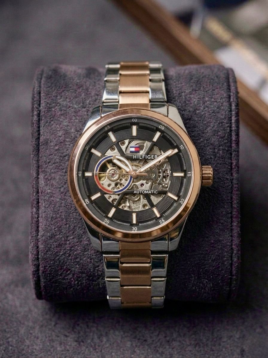 Tommy_Hilfiger Automatic 2 Tone Black 272