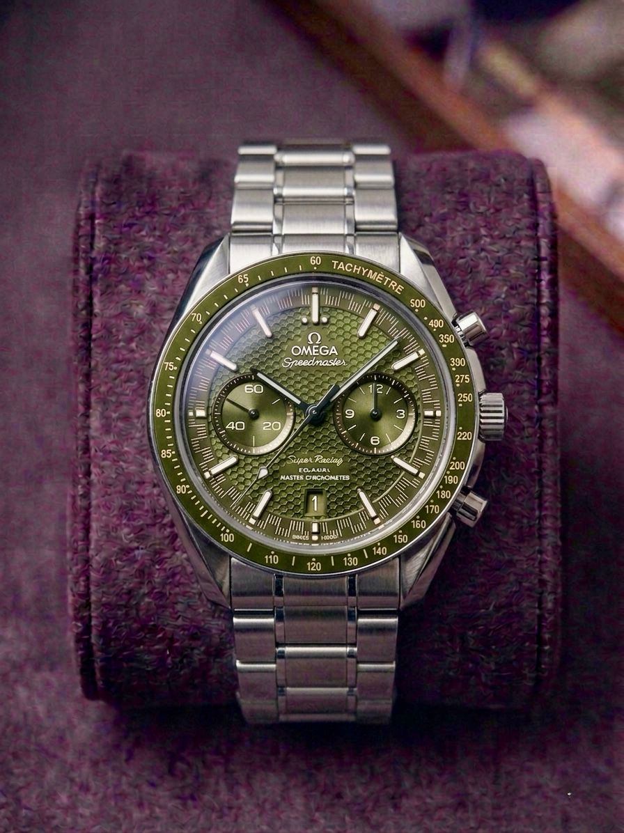 Omeg_a Crono Silver Green 290
