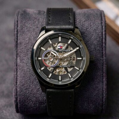 Tommy_Hilfiger Automatic Leather Belt Full Black 291