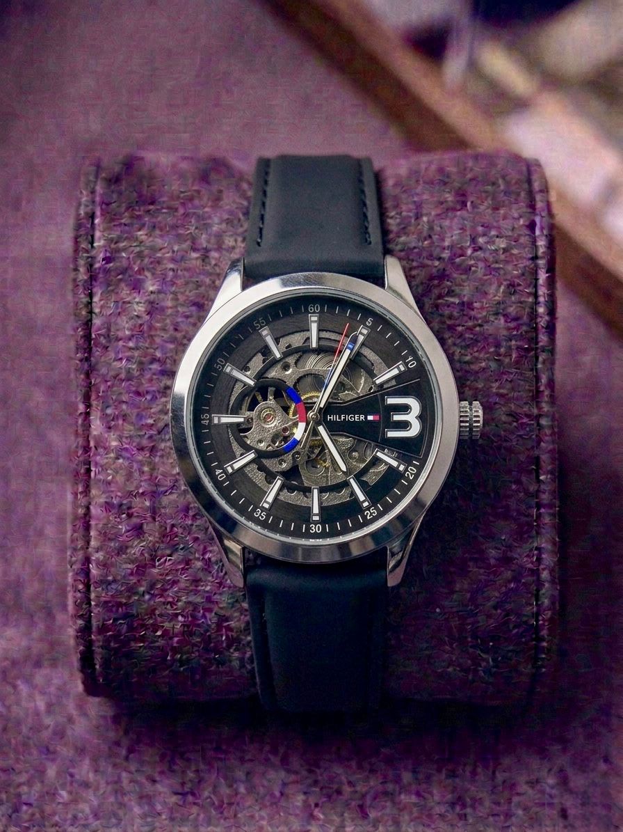 Tommy_Hilfiger Automatic Skeleton Leather Belt 305