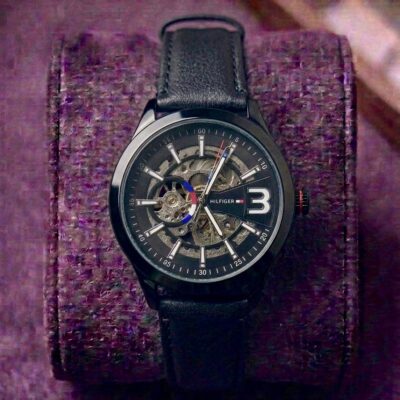 Tommy_Hilfiger Automatic Skeleton Leather Belt 307