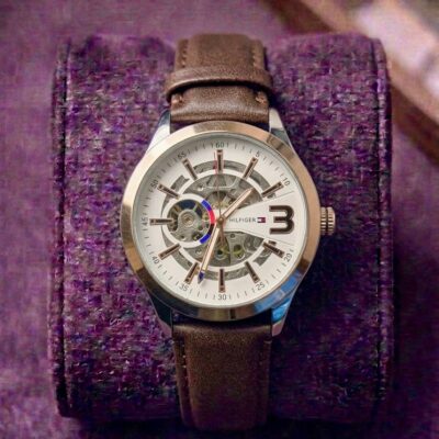Tommy_Hilfiger Automatic Skeleton Leather Belt 308
