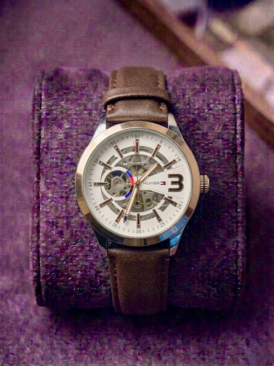 Tommy_Hilfiger Automatic Skeleton Leather Belt 308