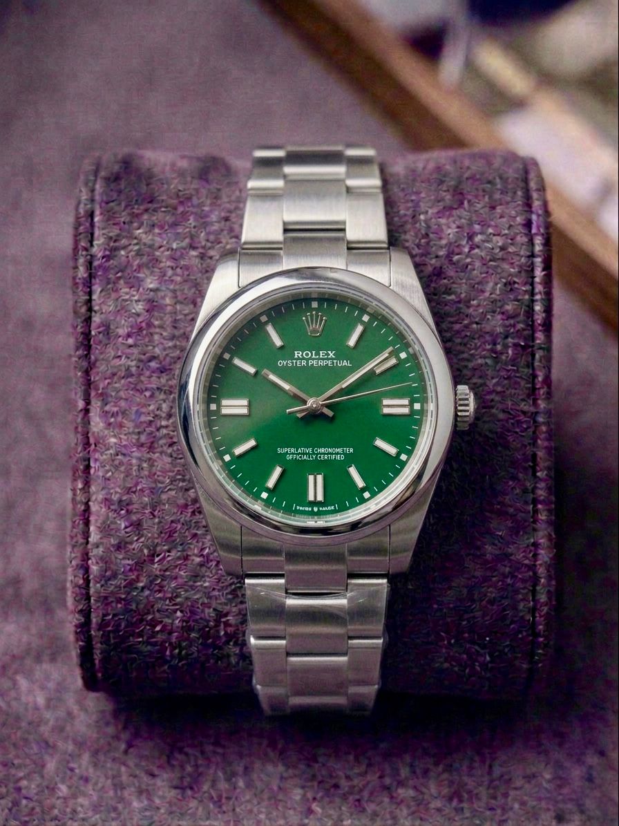 Role_x Oyster Perpetual Silver Green 326